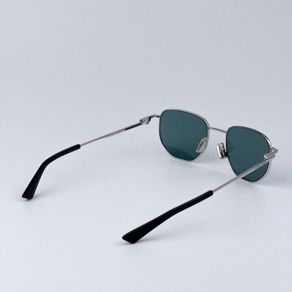 Bottega Veneta BV1301S 004 BRAND NEW Sunglasses Silver Green Panthos Unisex - Picture 9 of 12
